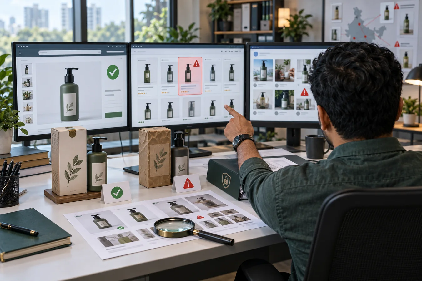 Ecommerce brand owner documenting suspicious marketplace listings and product evidence